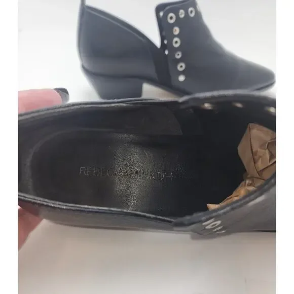 Rebecca Minkoff ANNETTE" LEATHER Studded Booties Women's 8 Black - Picture 11 of 16